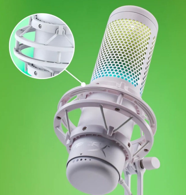 Мікрофон HyperX QuadCast S RGB White/Grey (519P0AA) | ARAGO