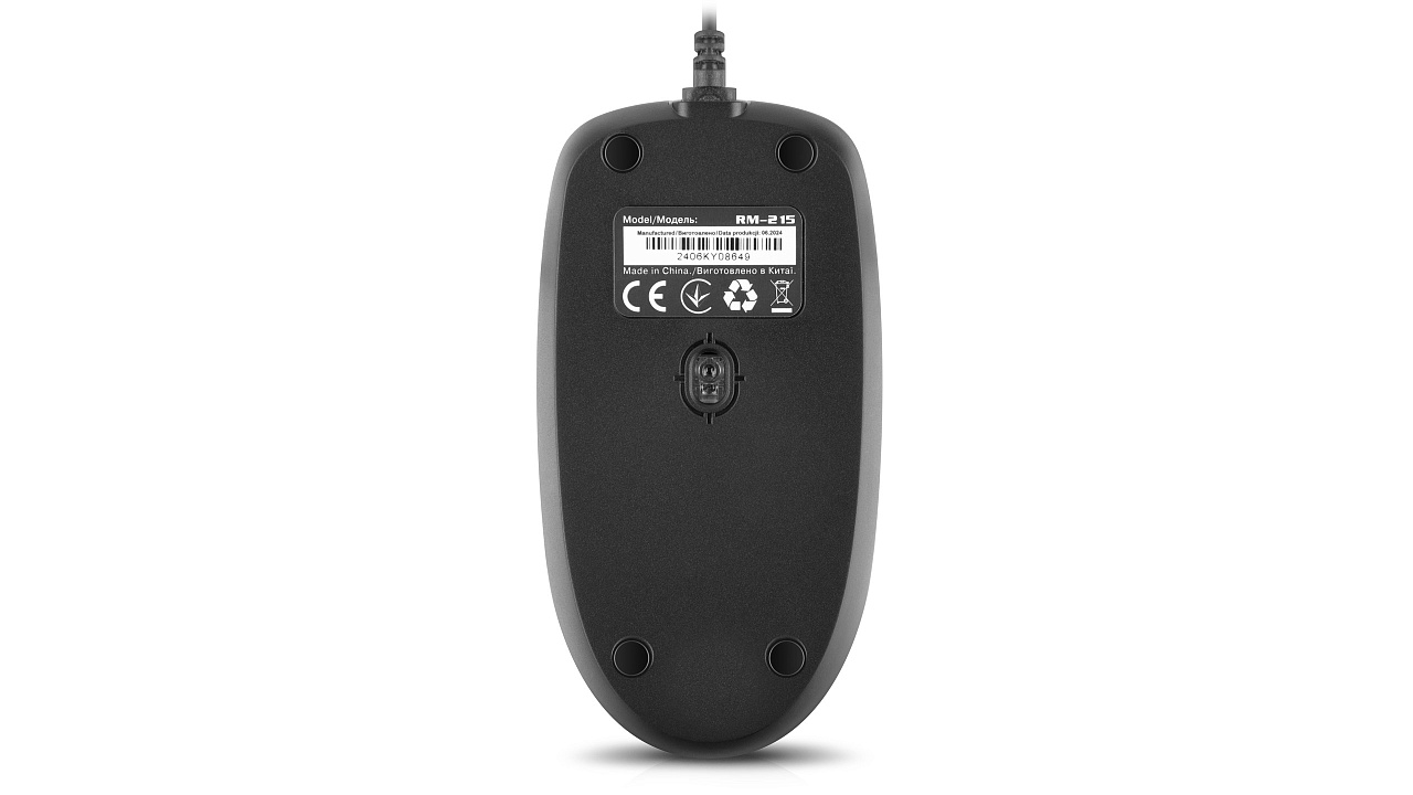 Миша REAL-EL RM-215 Black (EL123200037) | ARAGO