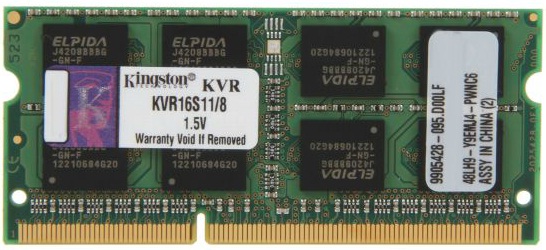 SO-DIMM 8GB/1600 DDR3 Kingston (KVR16S11/8) | ARAGO
