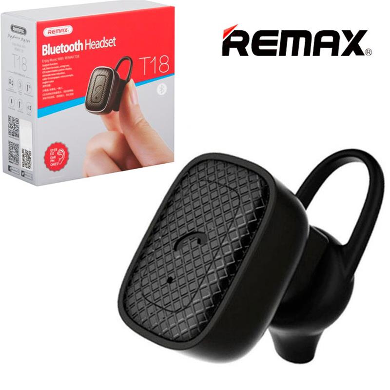 Bluetooth-гарнітура-зарядка Remax RB-T18 Black (6954851283140) | ARAGO