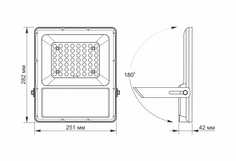 картинка LED прожектор автономний VIDEX 30W 5000K от магазина Компания+