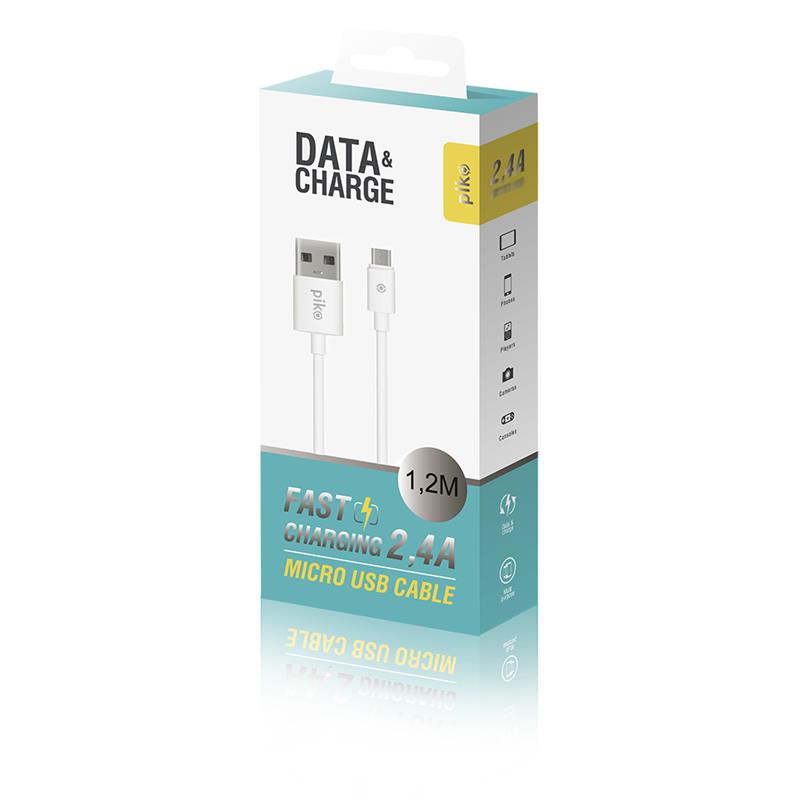 Кабель Piko CB-UM11 USB - micro USB (M/M), 1.2 м, White (1283126496172) | ARAGO