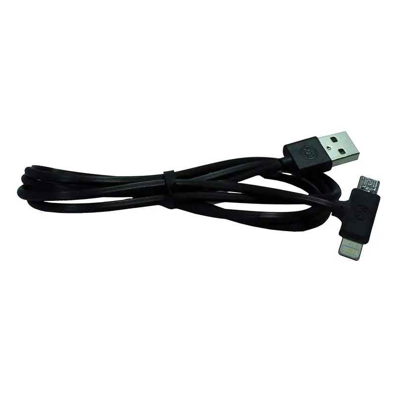 Кабель WK WDC-008 Axe USB - Lightning + micro USB (M/M), 1 м, Black (6970349287285) | ARAGO