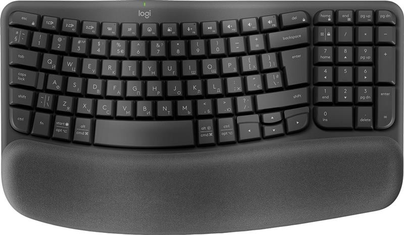 Клавiатура бездротова Logitech Wave Keys Wireless Graphite (920-012304) | ARAGO