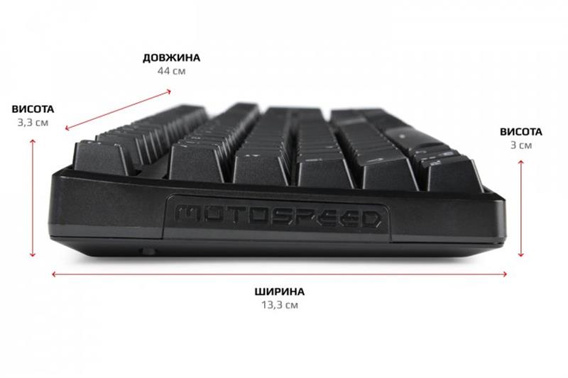Клавіатура Motospeed CK107 Outemu Red RGB Black (mtk96mr) | ARAGO