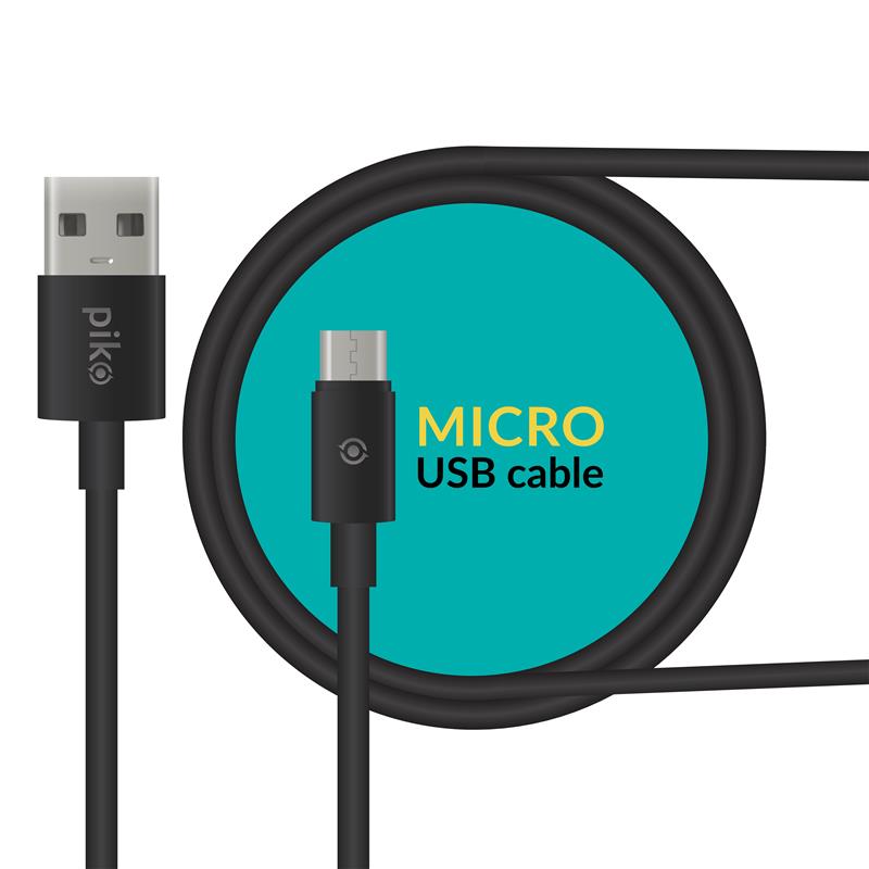 Кабель Piko CB-UM10 USB - micro USB (M/M), 0.2 м, Black (1283126493874) | ARAGO