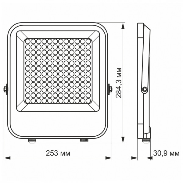 картинка LED прожектор PREMIUM VIDEX F2 100W 5000K от магазина Компания+