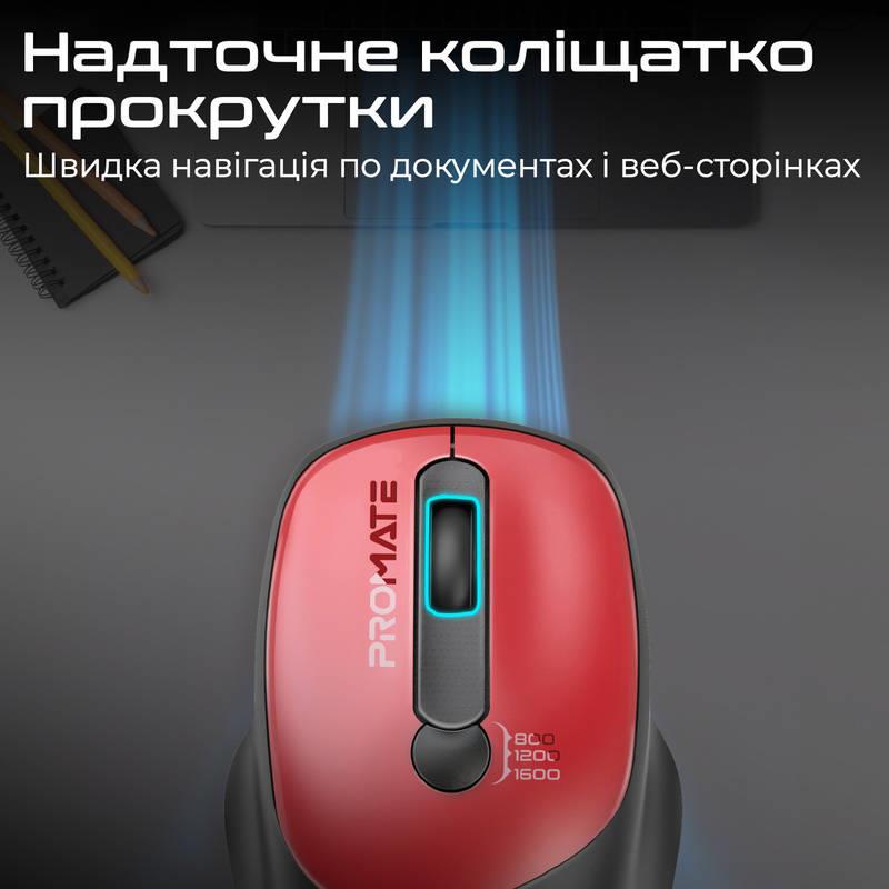 Миша бездротова Promate UniGlide Red | ARAGO
