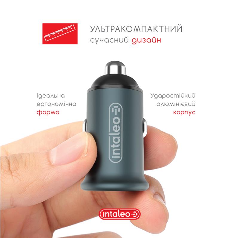 Автомобільний зарядний пристрій Intaleo CCG482 (2USB, 4.8A) Grey (1283126521553) | ARAGO