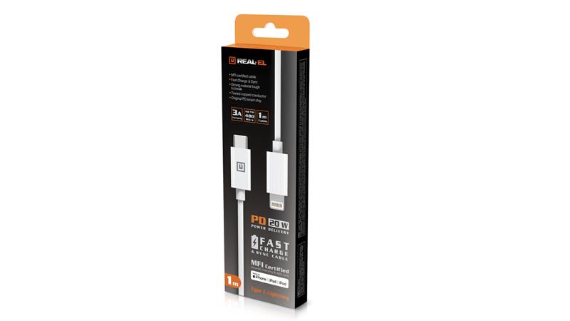 Кабель REAL-EL USB Type-C - Lightning (M/M), 1 м, White (EL123500057) | ARAGO