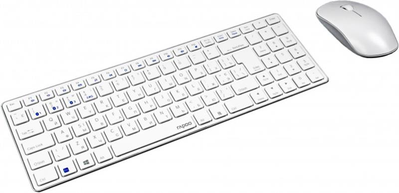 Комплект (клавиатура, мышь) Rapoo 9300M Wireless White | ARAGO