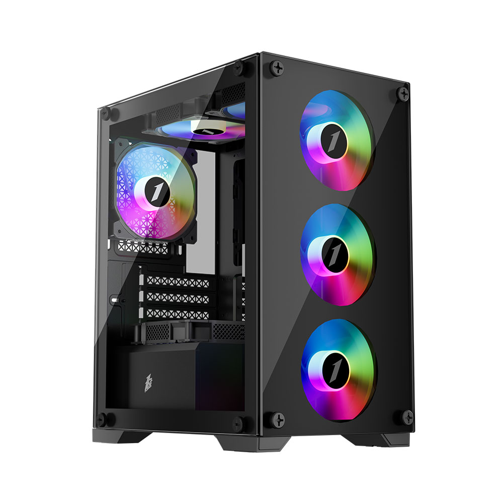 Корпус 1stPlayer X2-M-4F1 Black без БЖ | ARAGO