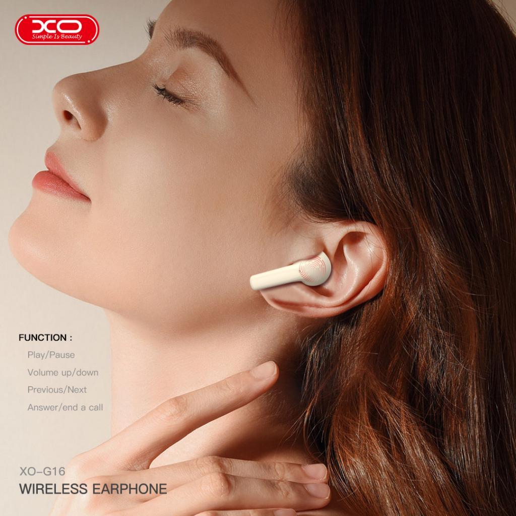 Bluetooth-гарнітура XO G16 ENC TWS White (XO-G16WH) | ARAGO