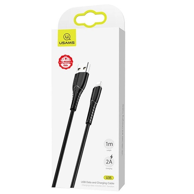 Кабель Usams US-SJ364 USB - Lightning, 1 м, Black (SJ364USB01) | ARAGO