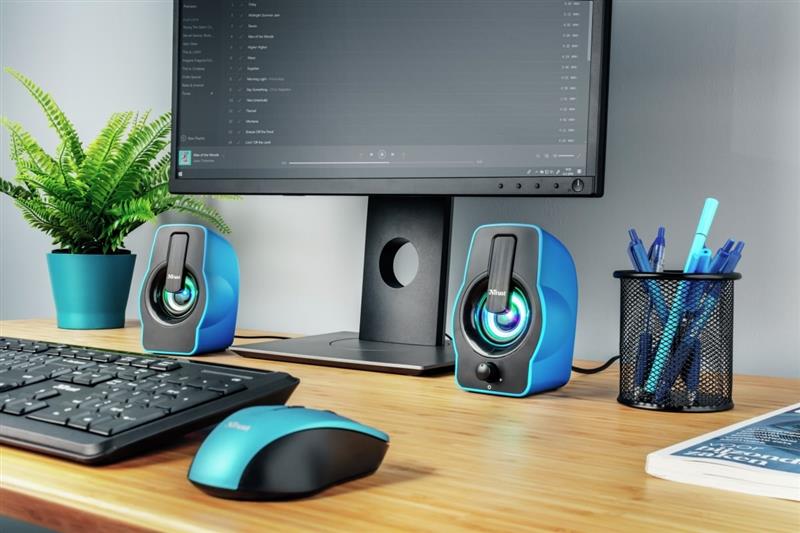 Акустическая система Trust 2.0 Gemi RGB Blue (22978) | ARAGO