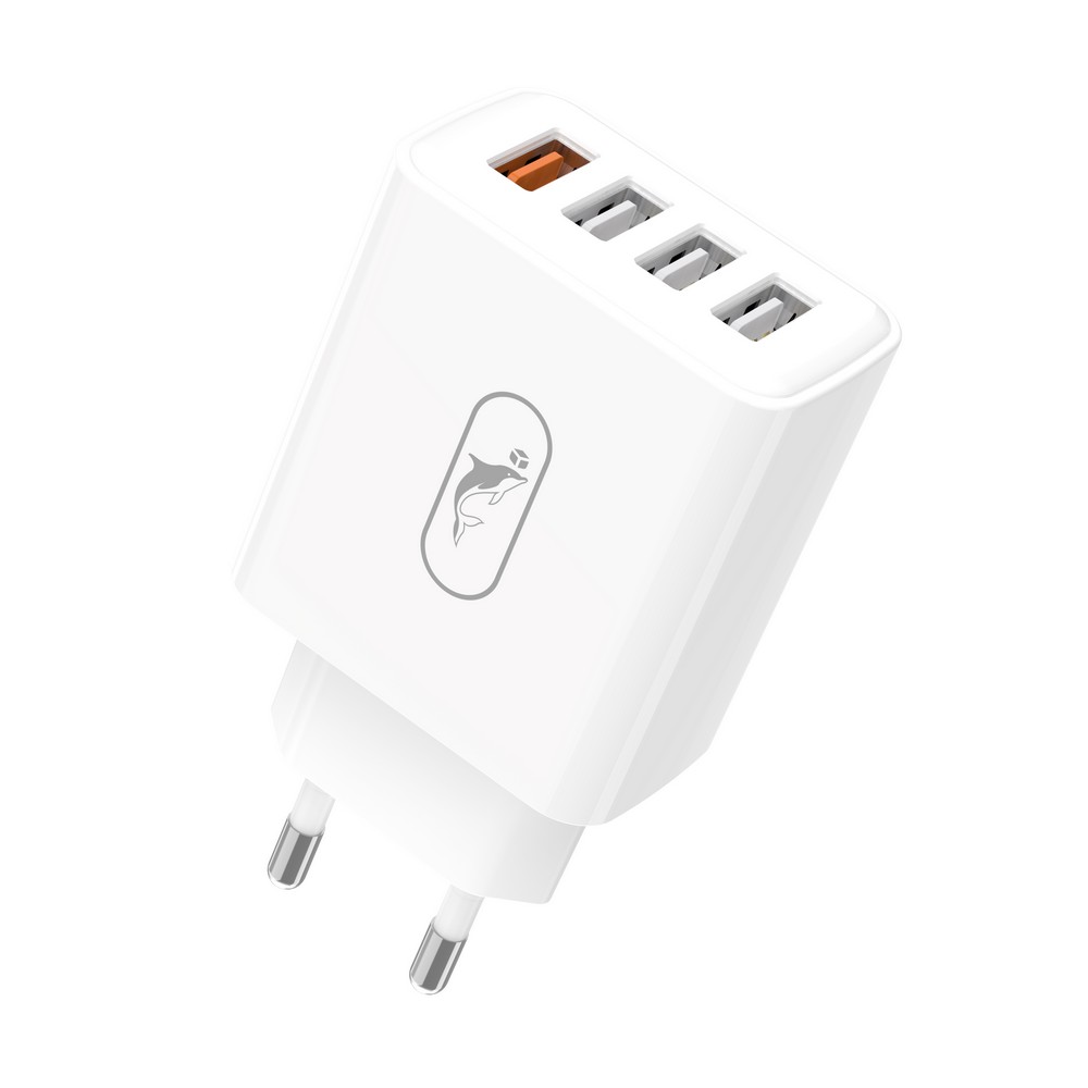 Мережевий зарядний пристрій SkyDolphin SC40 (4USBx2.4A) White (MZP-000186) | ARAGO