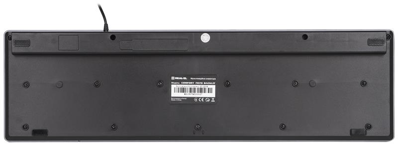Клавіатура REAL-EL Comfort 7070 Ukr Black | ARAGO