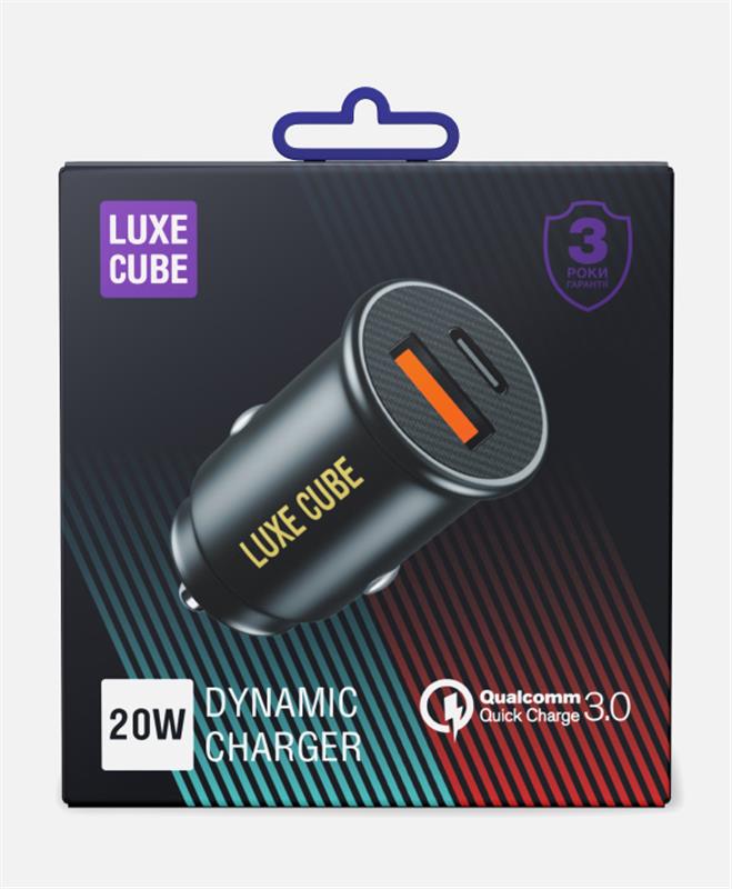 Автомобільний зарядний пристрій Luxe Cube 20W (2USBх3A) Black (9988449841235) | ARAGO