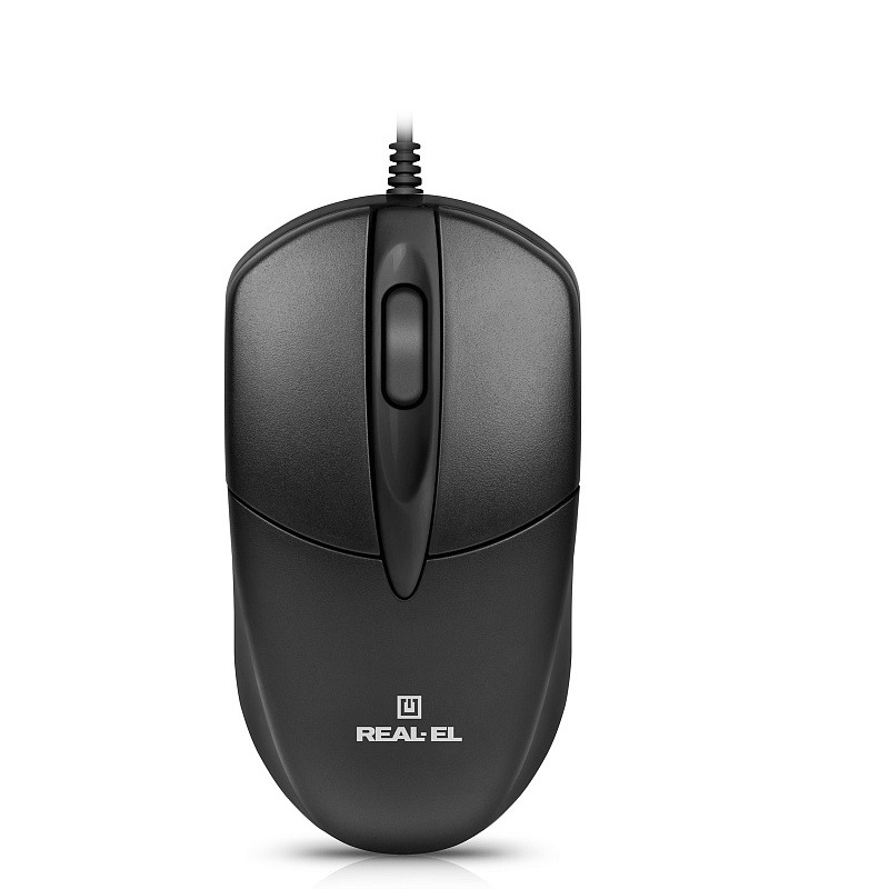 Миша REAL-EL RM-214 Black (EL123200039) | ARAGO