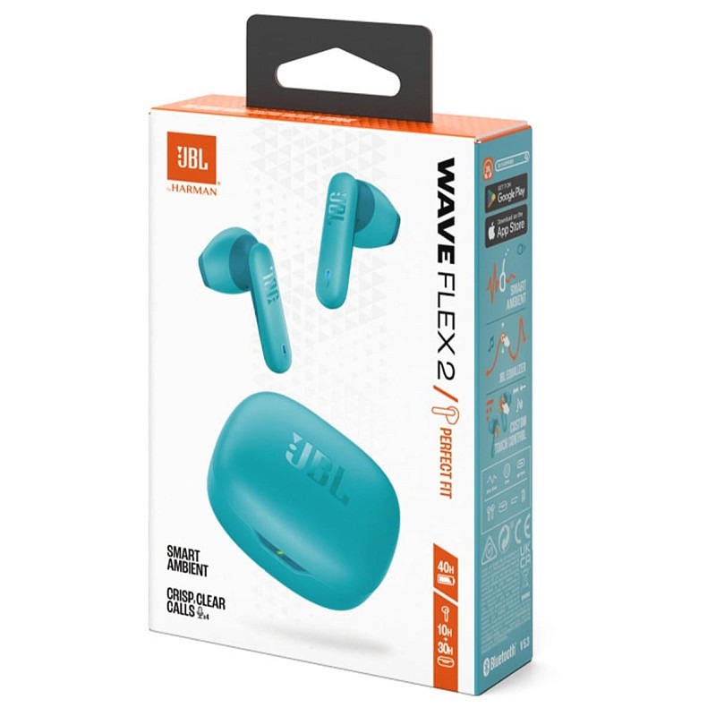 Bluetooth-гарнітура JBL Wave Flex 2 Blue (JBLWFLEX2BLU) | ARAGO