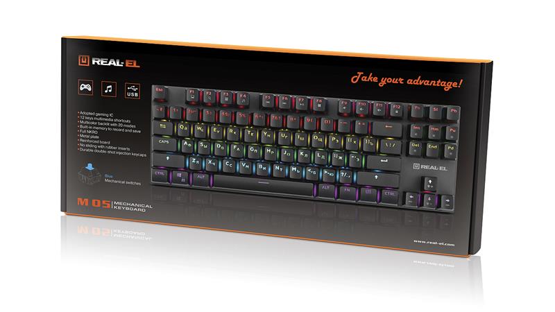 Клавіатура REAL-EL M 05 Grey USB | ARAGO