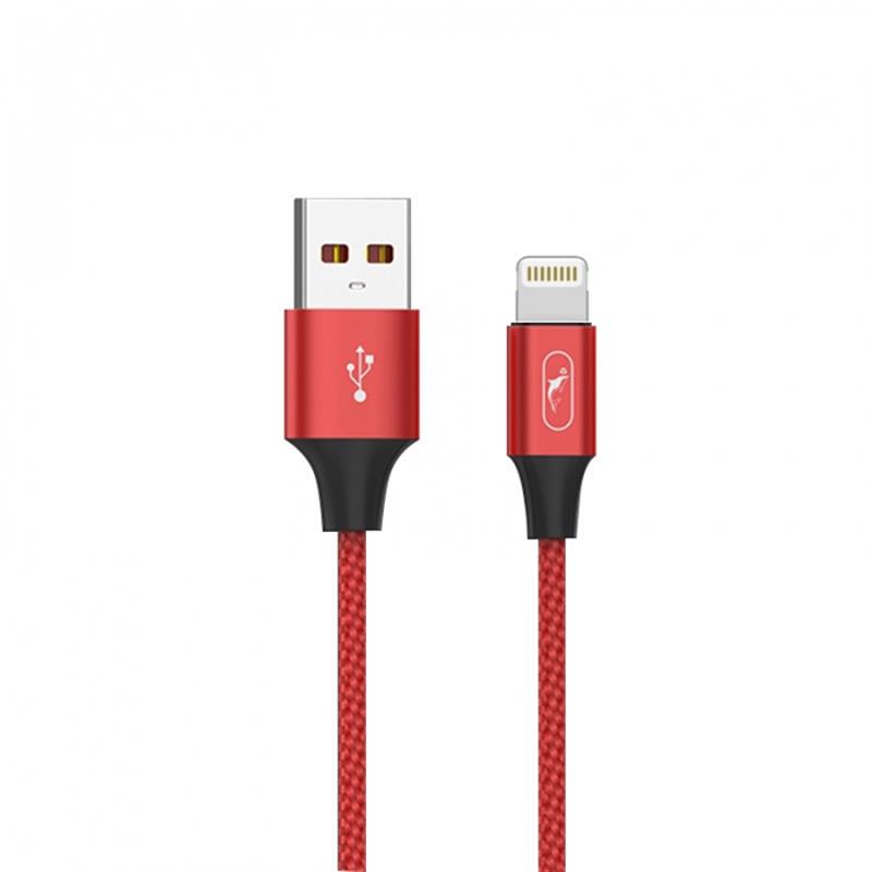 Кабель SkyDolphin S55L Neylon USB - Lightning (M/M), 1 м, Red (USB-000435) | ARAGO