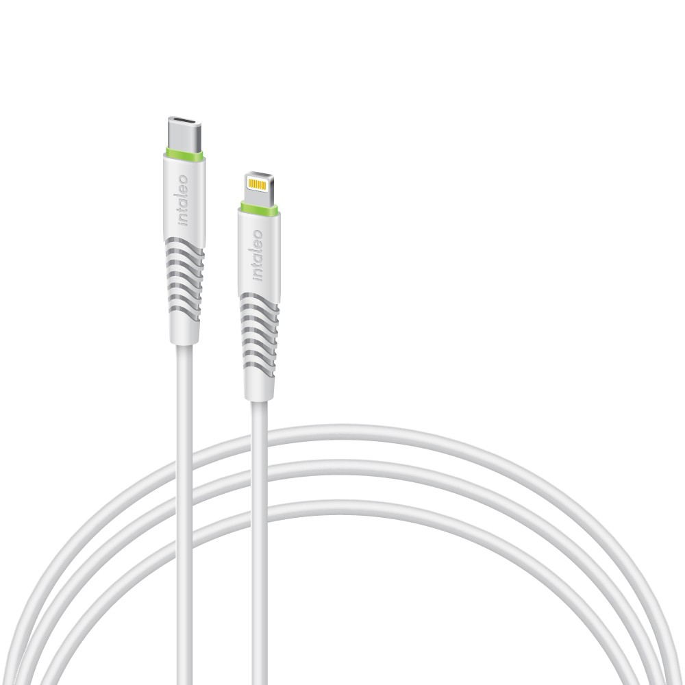 Кабель Intaleo CBFLEXTL0 USB Type-C - Lightning (M/M), 0.2 м, White (1283126580024) | ARAGO