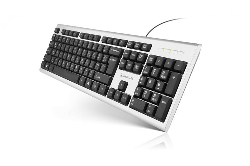 Клавіатура REAL-EL 507 Standard Silver | ARAGO