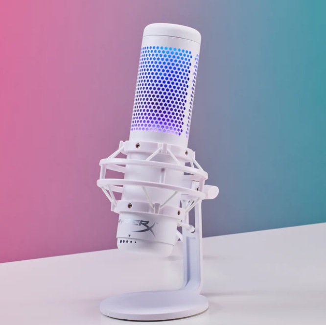 Мікрофон HyperX QuadCast S RGB White/Grey (519P0AA) | ARAGO