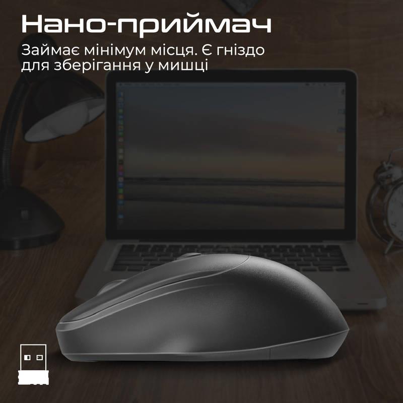 Миша бездротова Promate UniGlide Black | ARAGO