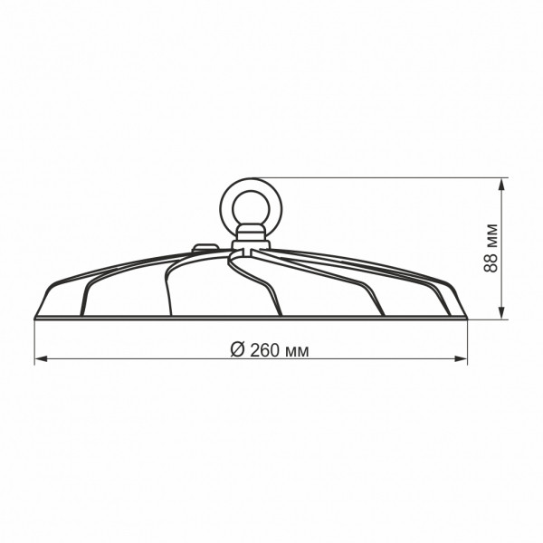картинка LED світильник висотний ХайБей VIDEX 100W 5000K чорний от магазина Компания+