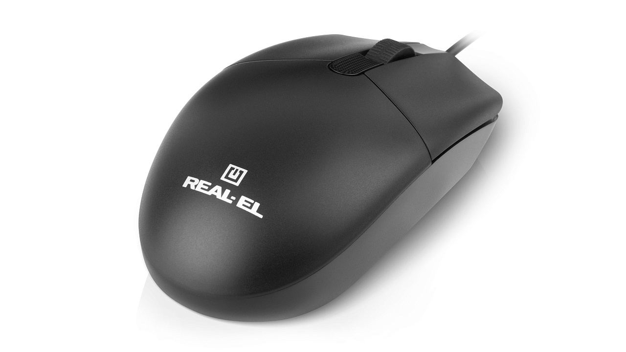 Миша REAL-EL RM-210 Black (EL123200036) | ARAGO
