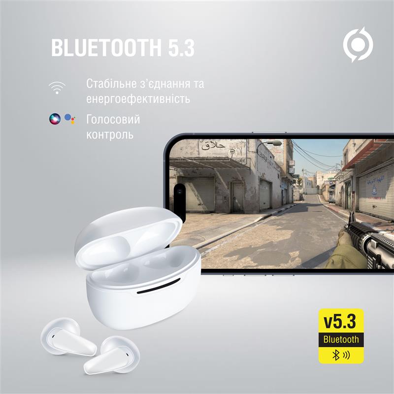 Bluetooth-гарнiтура Piko TWS-MiniJoy White (1283126583421) | ARAGO