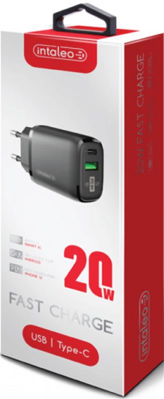 Мережевий зарядний пристрій Intaleo TCGQPD220 (2USBx3A) Black (1283126509995) | ARAGO