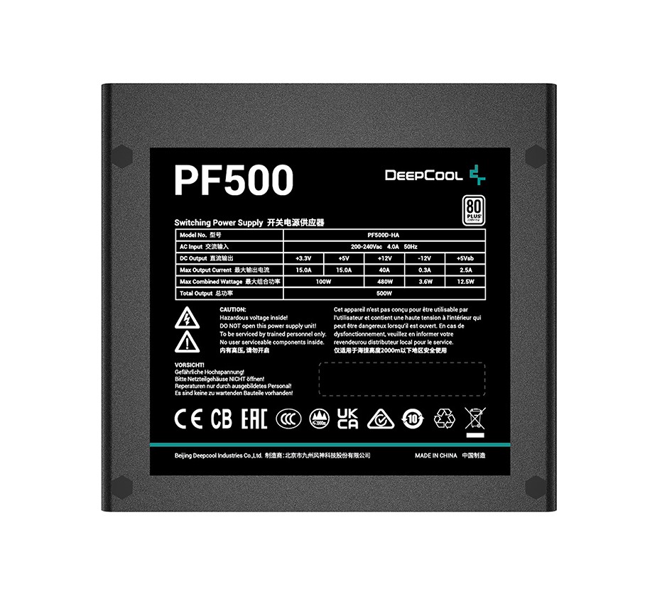 Блок живлення DeepCool PF500 (R-PF500D-HA0B-EU) 500W | ARAGO