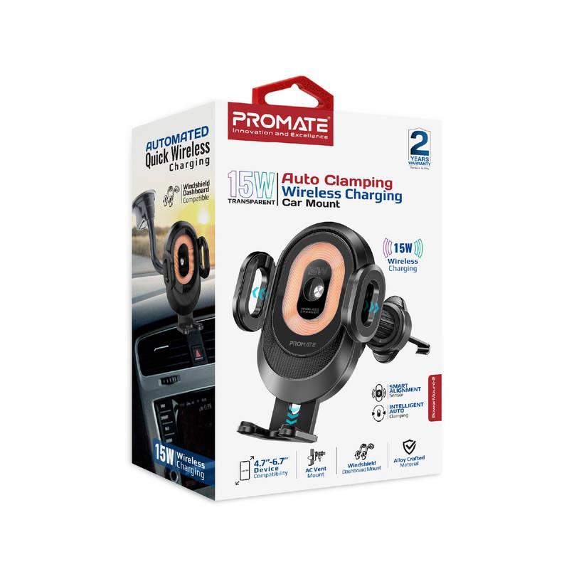 Автомобільний зарядний пристрій з тримачем Promate PowerMount-2 Black | ARAGO