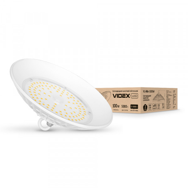 картинка LED висотний світильник ХайБей VIDEX 100W 5000K білий от магазина Компания+