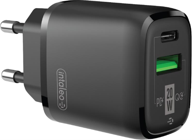 Мережевий зарядний пристрій Intaleo TCGQPD220 (2USBx3A) Black (1283126509995) | ARAGO