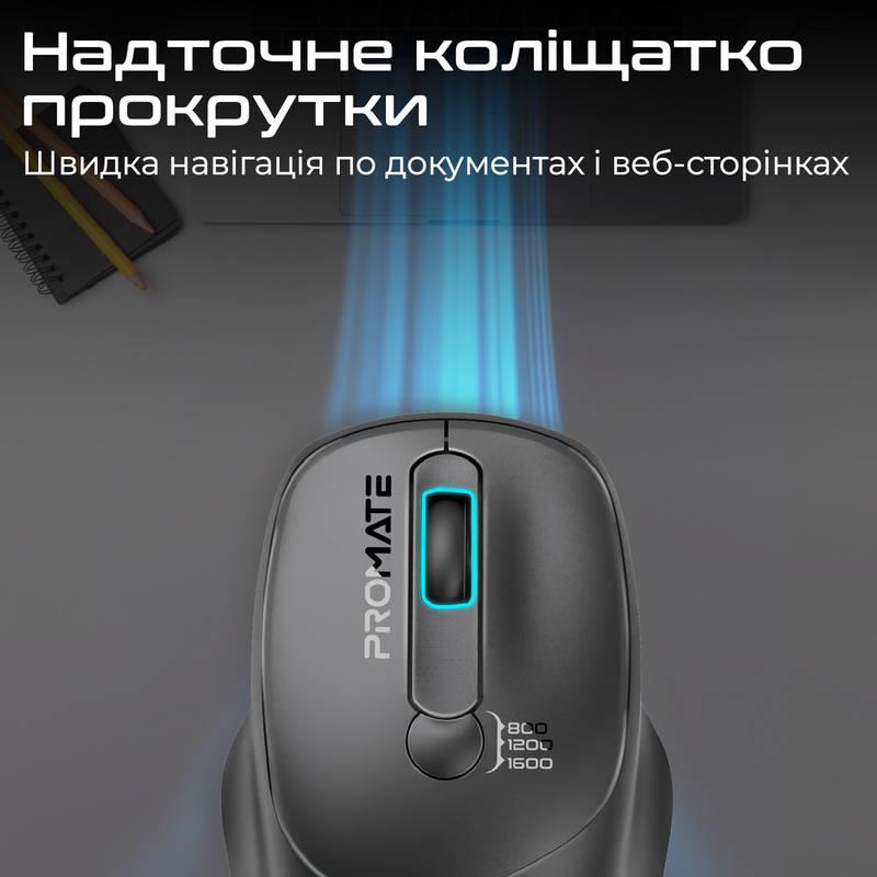 Миша бездротова Promate UniGlide Black | ARAGO