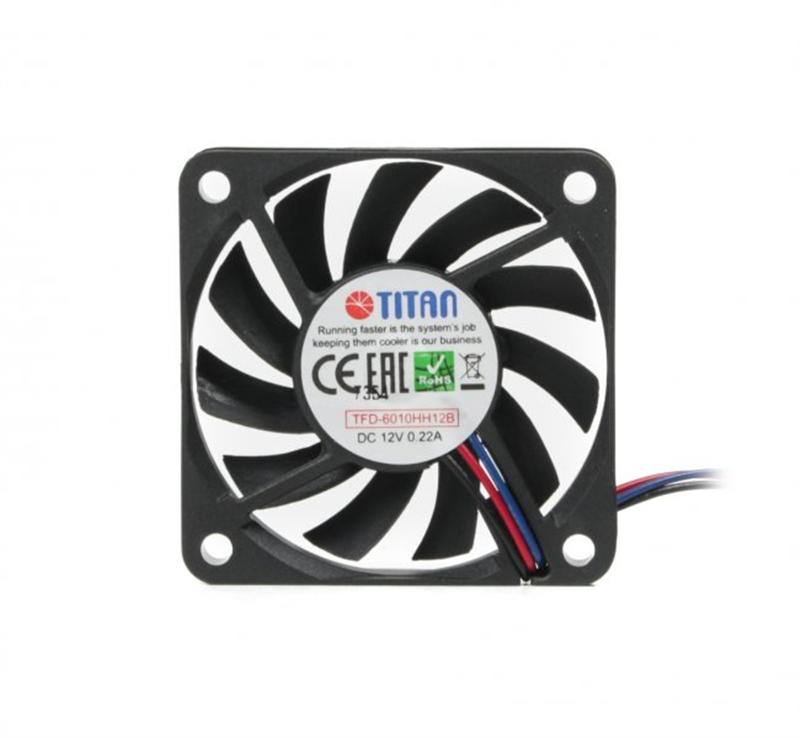 Вентилятор Titan TFD-6010HH12B, 60x60x10мм, 3-pin, черный | ARAGO