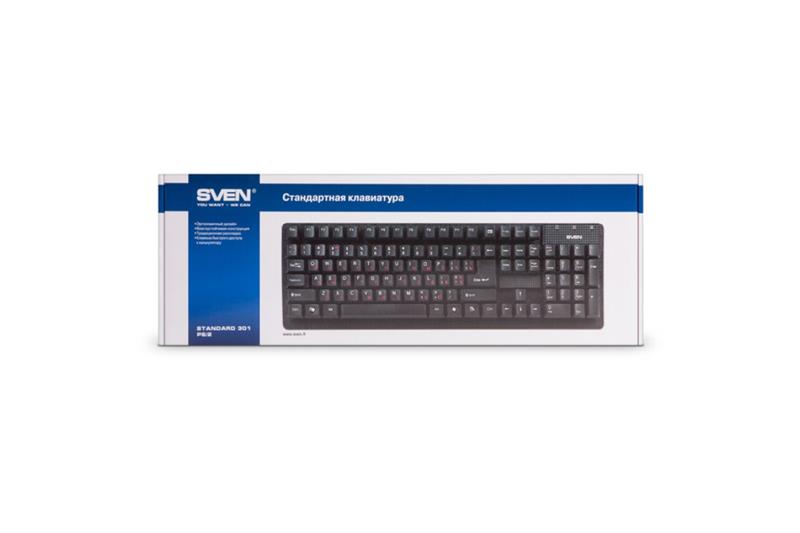 Клавиатура Sven Standard 301 Black USB+PS/2 UAH | ARAGO