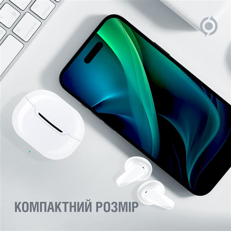 Bluetooth-гарнiтура Piko TWS-MiniJoy White (1283126583421) | ARAGO