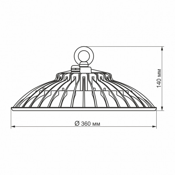 картинка LED світильник висотний ХайБей VIDEX 150W 5000K білий от магазина Компания+