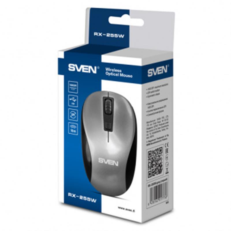 Мышь беспроводная Sven RX-255W Gray USB UAH | ARAGO