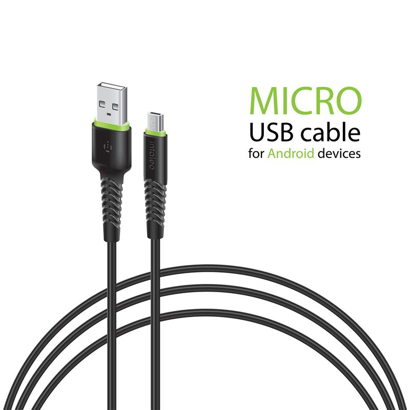 Кабель Intaleo CBFLEXM3 USB - micro USB (M/M), 3 м, Black (1283126487491) | ARAGO