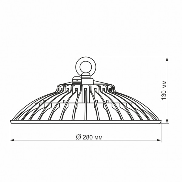 картинка LED висотний світильник ХайБей VIDEX 100W 5000K білий от магазина Компания+