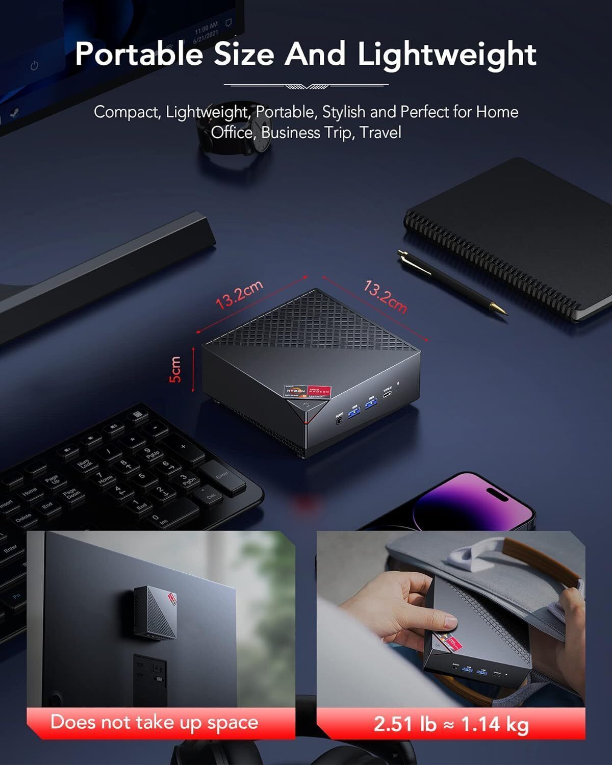 Неттоп NiPoGi AM06 Pro (634562469359) | ARAGO