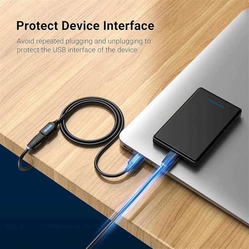 Подовжувач Vention USB - USB (M/F), 5 м, Black (CBHBJ) | ARAGO