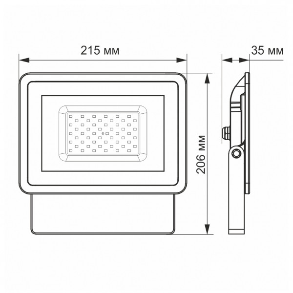 картинка LED прожектор VIDEX Fe 50W 5000K от магазина Компания+