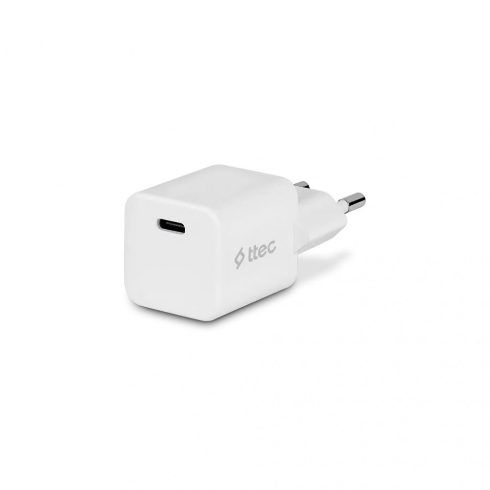 Мережевий зарядний пристрій Ttec SmartCharger USB-C /20Вт White (2SCP01B) | ARAGO